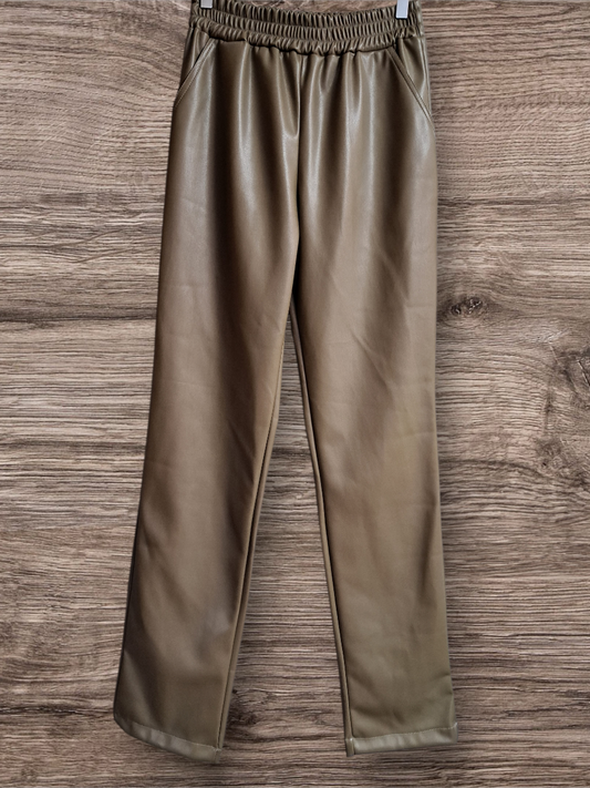 PU leather pants Taupe M/L