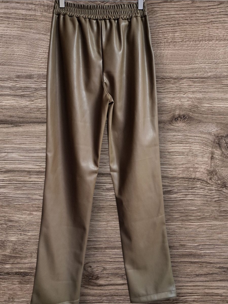 PU leather pants Taupe M/L