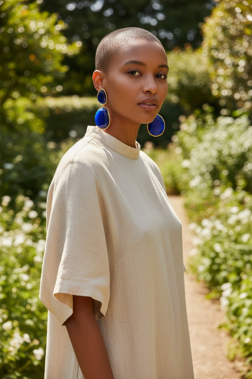 BerNice Amsterdam oorbellen Cobalt