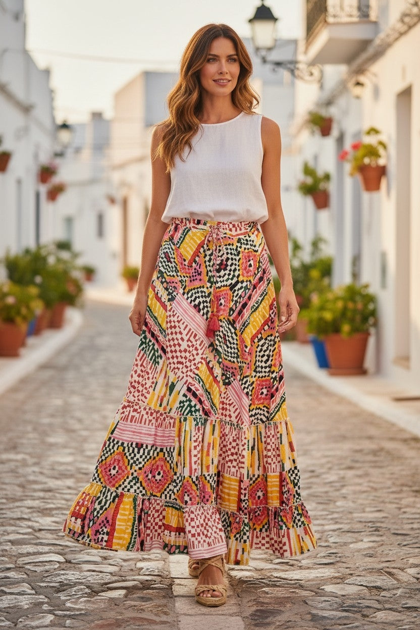Gold &Silver long skirt Minna