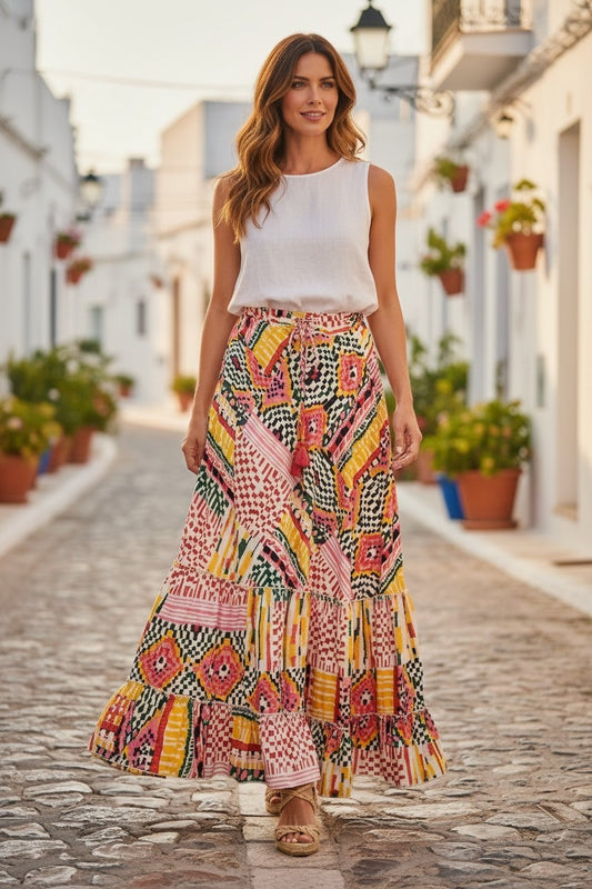 Gold &Silver long skirt Minna