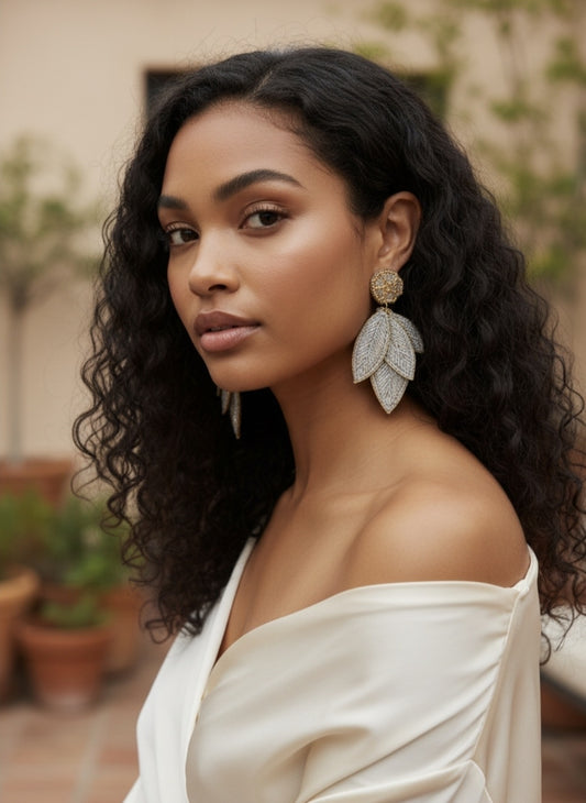 BerNice Amsterdam statement oorbellen Feather