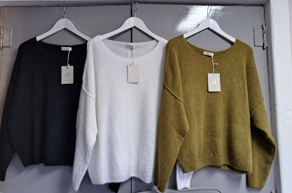 Mika Elles mohair trui zwart