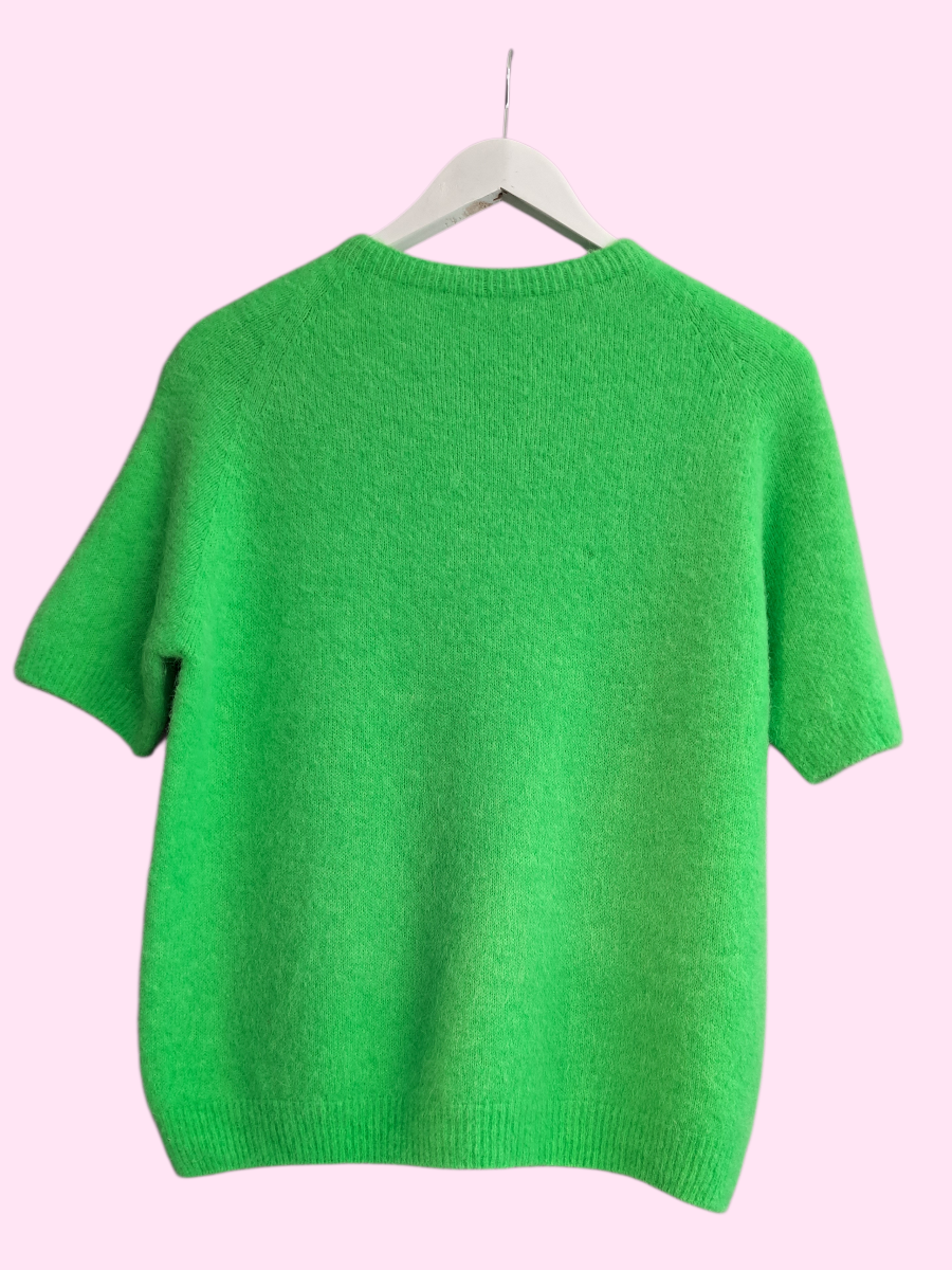 Alpaca Trui korte mouw neon Green