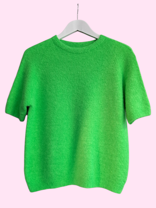 Alpaca Trui korte mouw neon Green