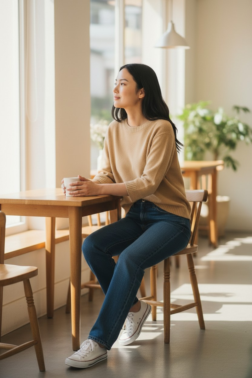 Alexandre Laurent Viscose Trui 3/4 mouw Camel 8950