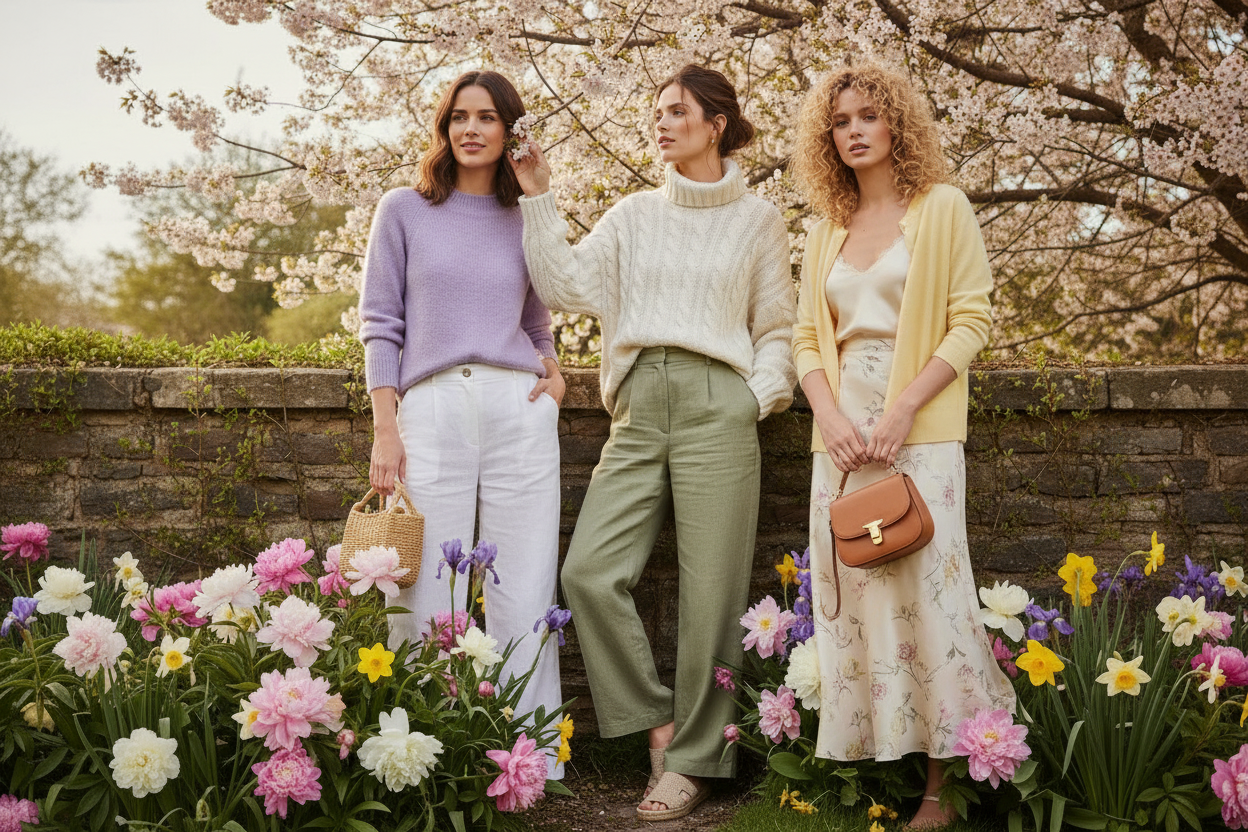 Spring Banner with 3 Ladies