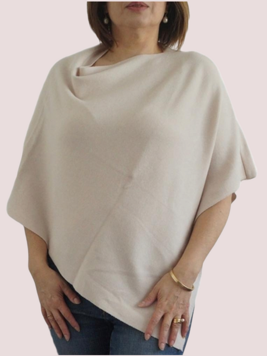 Lydia Viscose Poncho Creme